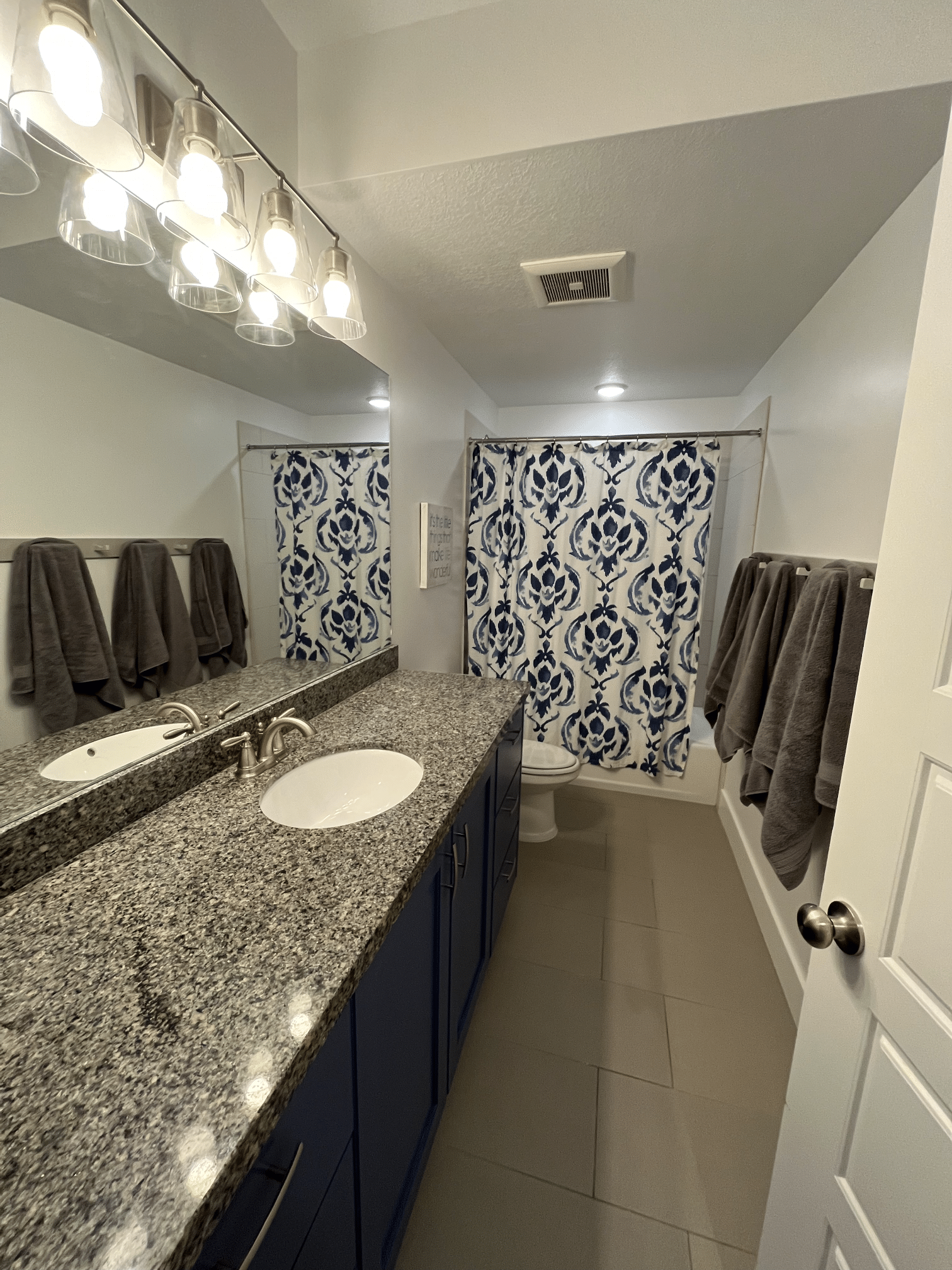 Picture of the basement bathroom.